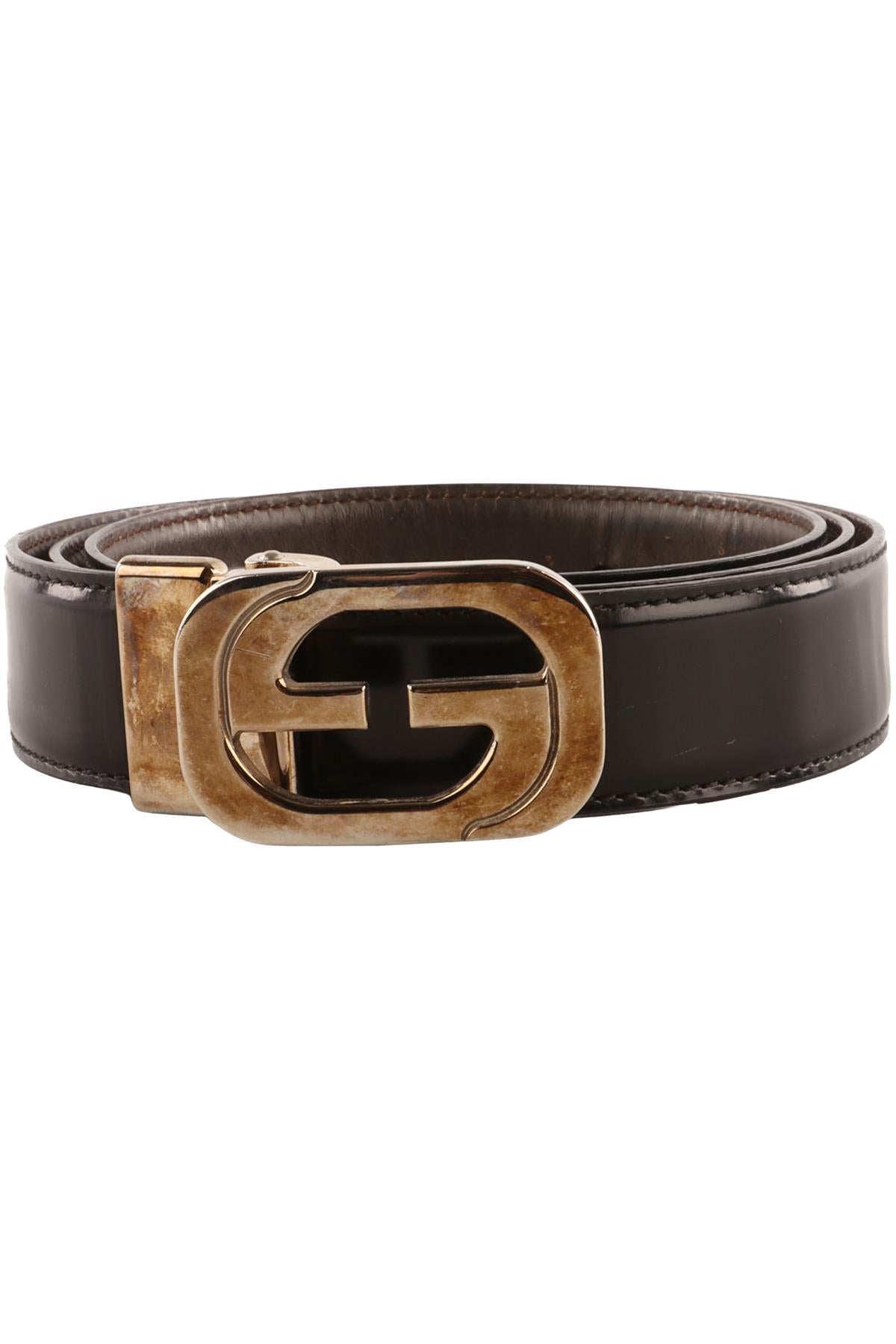 GUCCI BLACK MEN'S LEATHER BELT