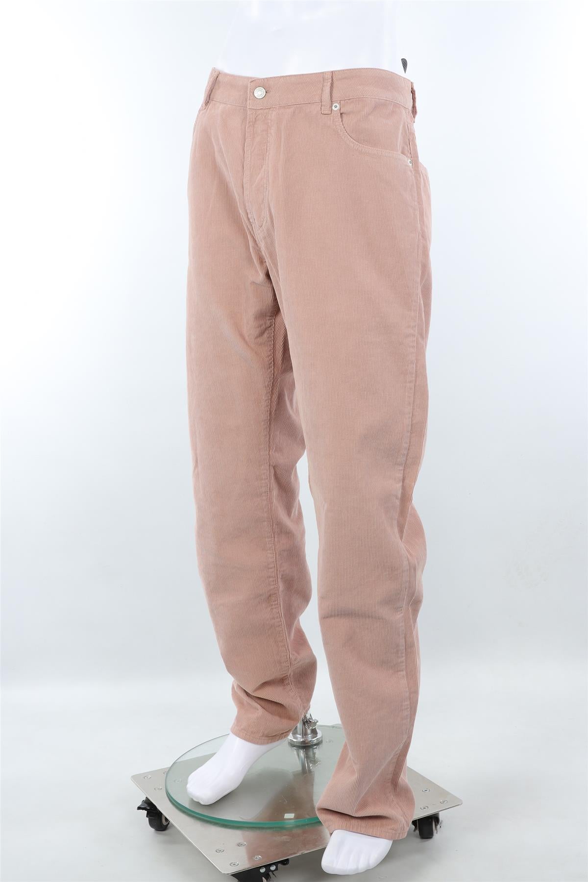OFFICINE GENERALE PINK MEN'S CORDUROY STRAIGHT LEG PANTS UK 36