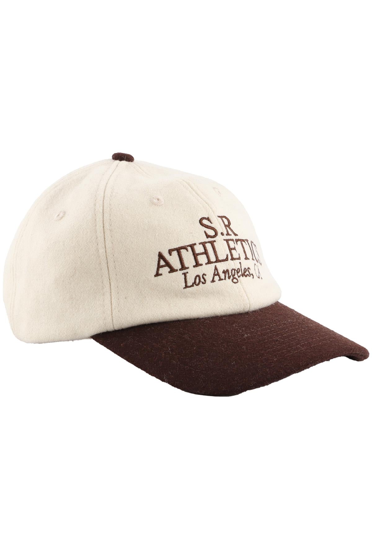 SPORTY & RICH CREAM WOOL BASEBALL CAP