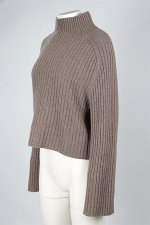 REFORMATION BROWN CASHMERE JUMPER LARGE