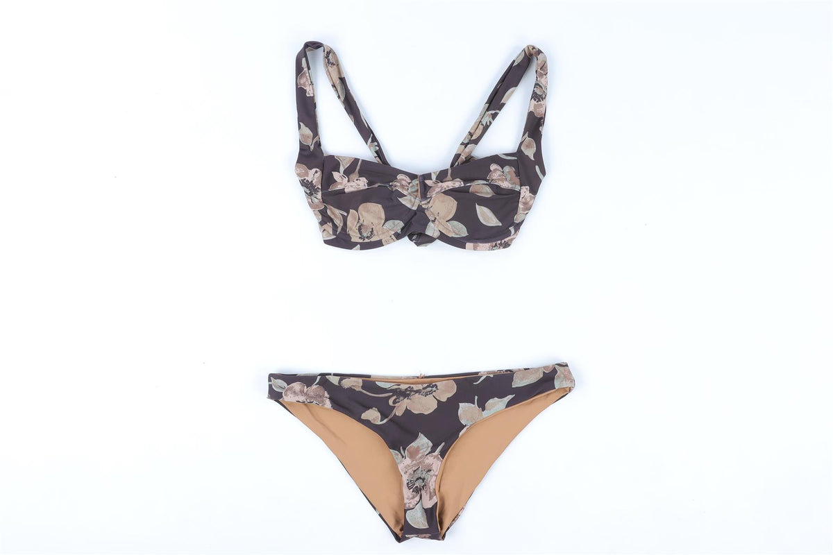 L SPACE BROWN BIKINI LARGE
