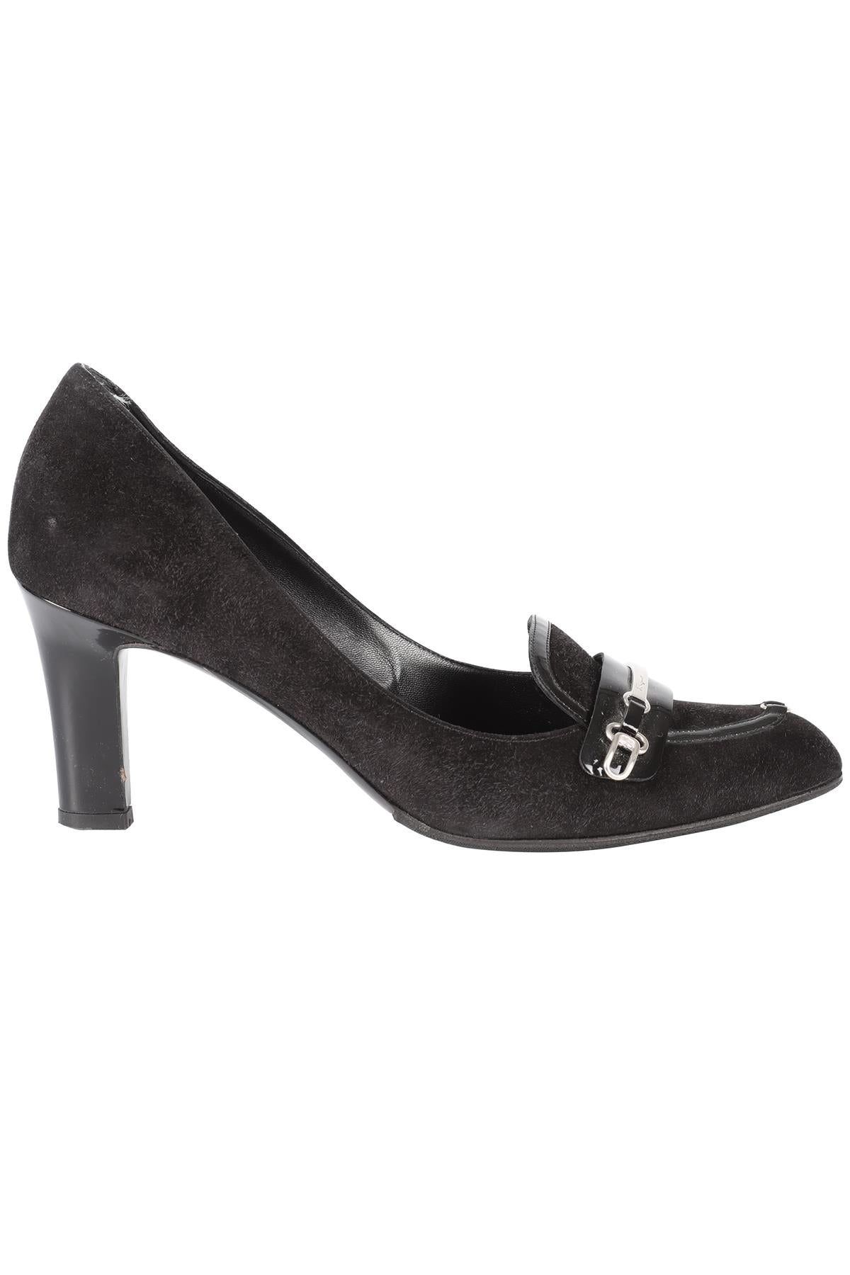 SALVATORE FERRAGAMO BLACK SUEDE PUMPS US 9 UK 6 EU 39