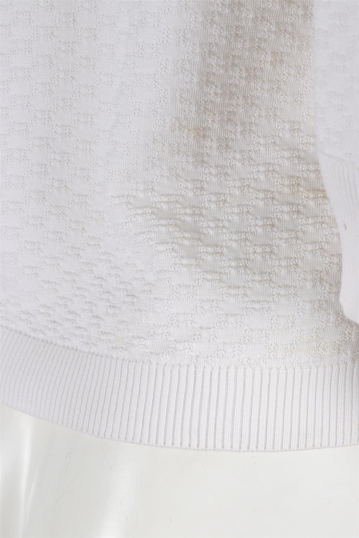 CHANEL IVORY 2014 COTTON TOP FR 34 UK 6