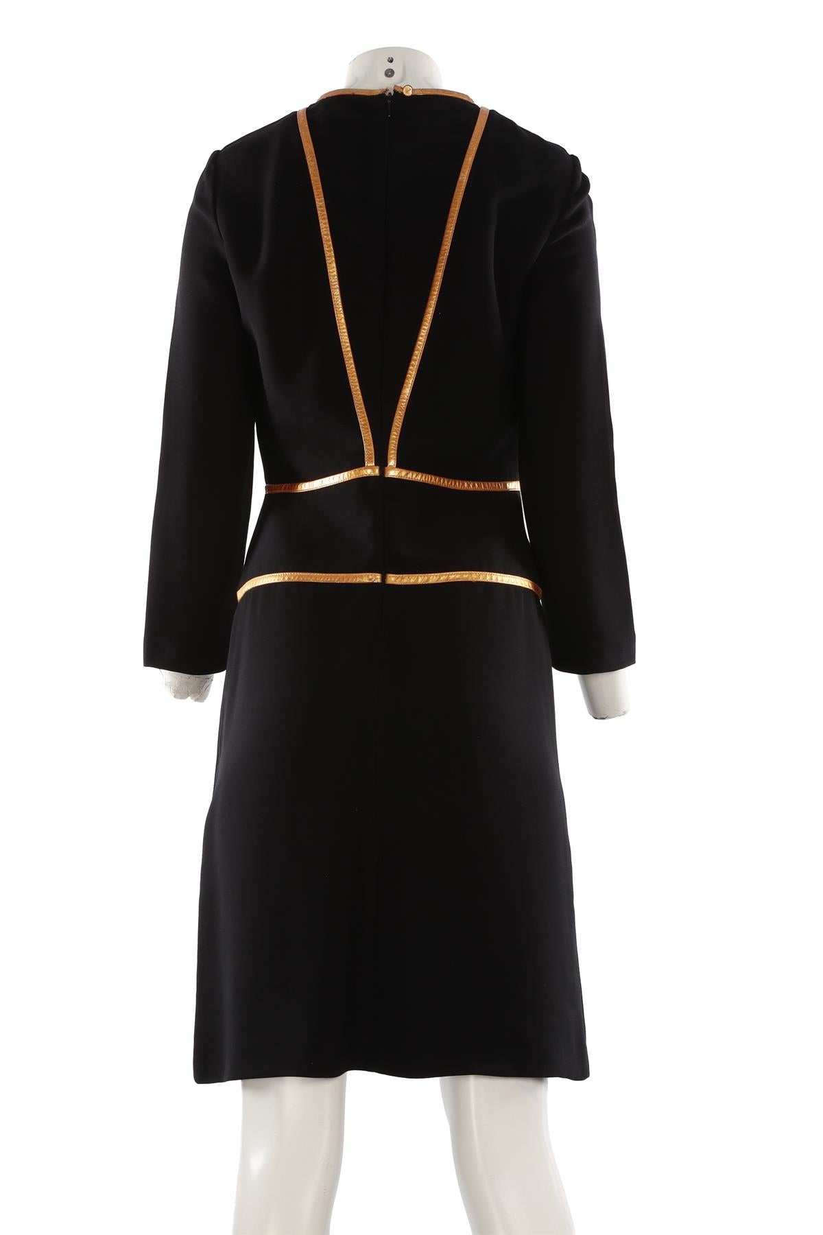 PRADA BLACK CREPE MIDI DRESS IT 42 UK 10
