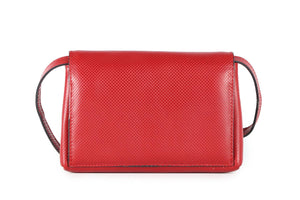 BOTTEGA VENETA RED LEATHER SHOULDER BAG