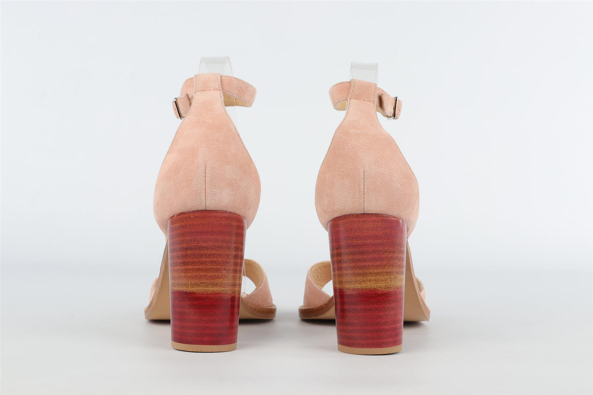GABRIELA HEARST PINK SUEDE SANDALS EU 38 UK 5 US 8