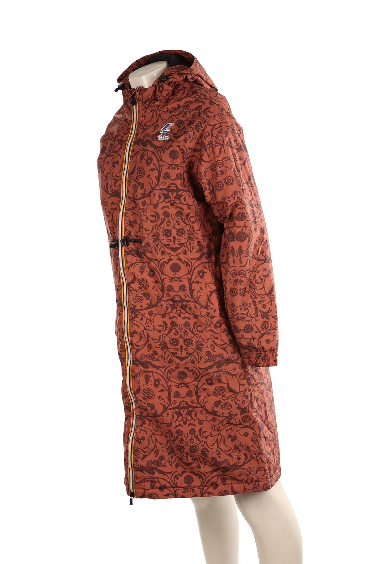 K-WAY + CABANA BROWN PADDED SHELL COAT UK 8