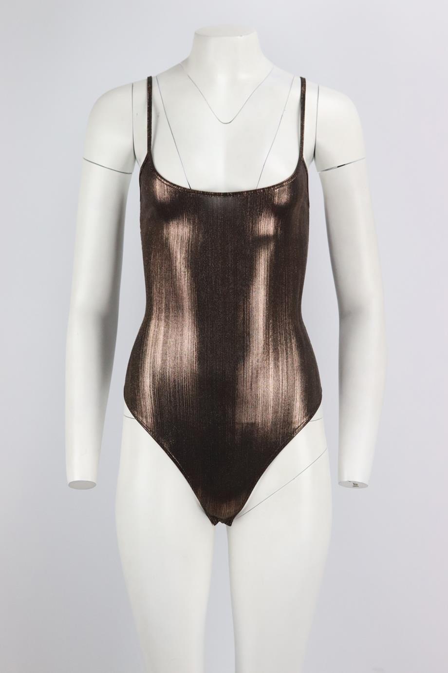 ALIX METALLIC STRETCH BODYSUIT SMALL