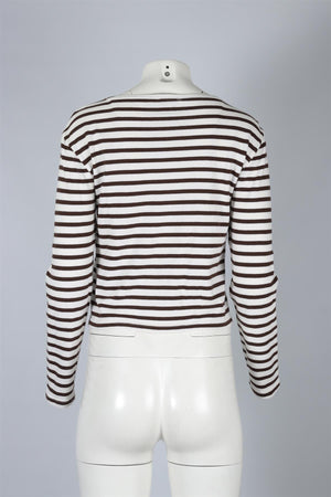 SPORTY & RICH BROWN COTTON TOP XSMALL