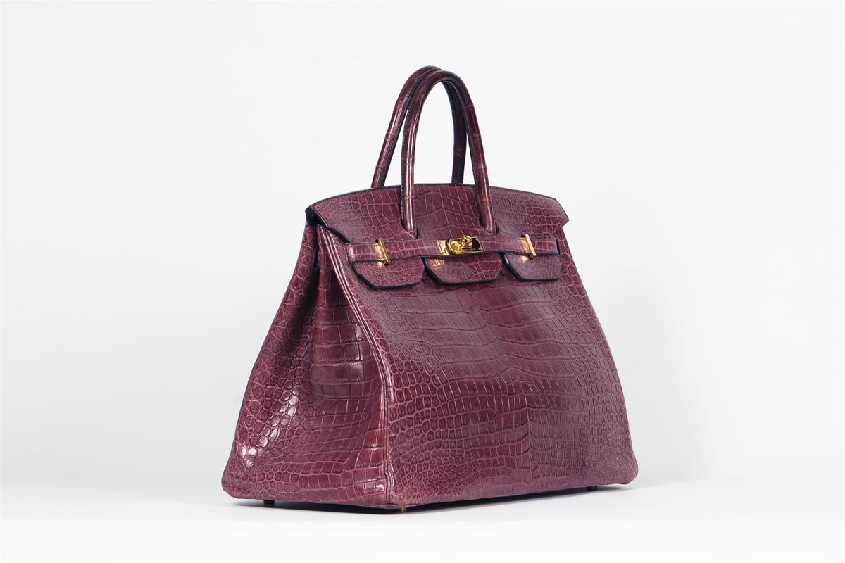 HERMÈS 2009 BIRKIN 40CM MATTE ALLIGATOR LEATHER BAG