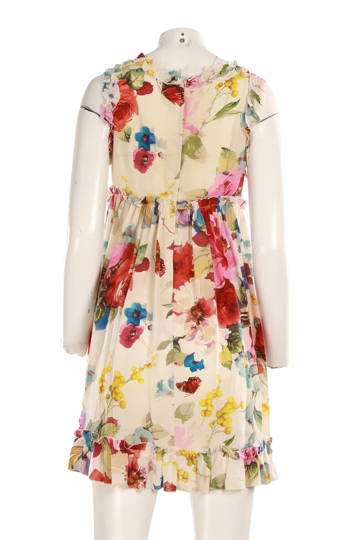 DOLCE & GABBANA MULTI SILK MINI DRESS IT 40 UK 8