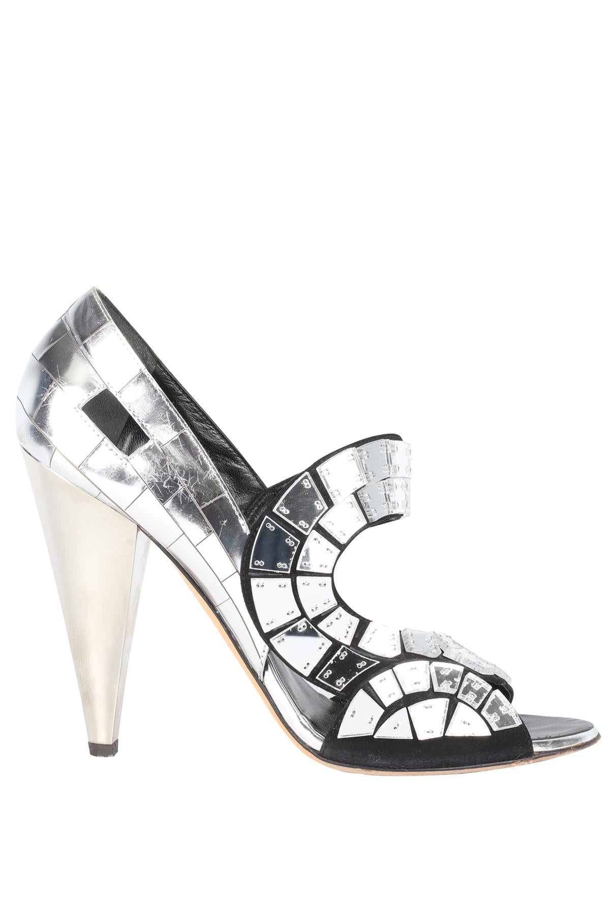 GIUSEPPE ZANOTTI + THAKOON BLACK SUEDE SANDALS EU 39.5 UK 6.5 US 9.5