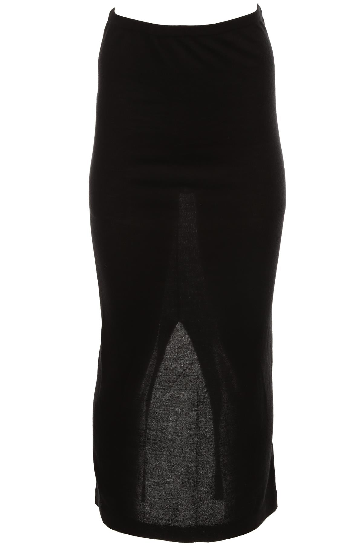 ETERNE BLACK CASHMERE MAXI SKIRT XS-SMALL
