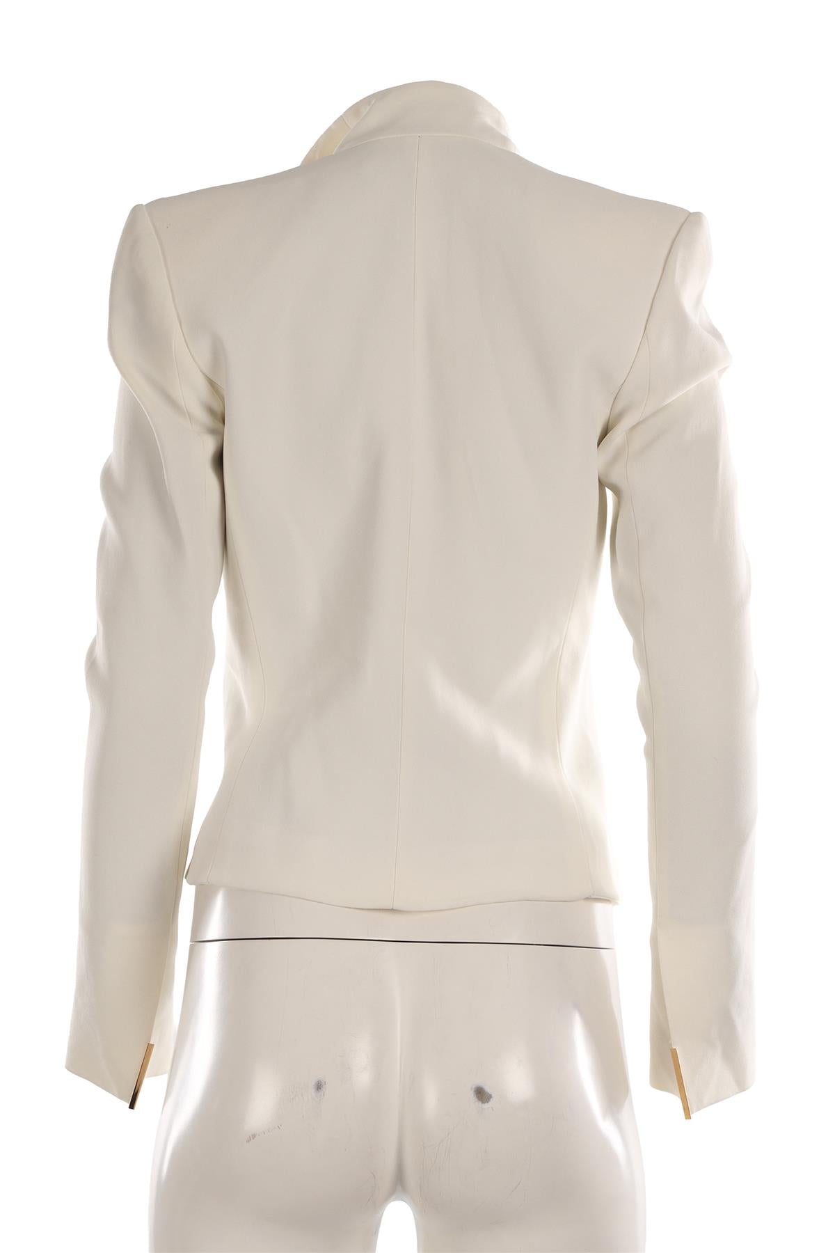 ALEXANDRE VAUTHIER IVORY CREPE JACKET FR 40 UK 12