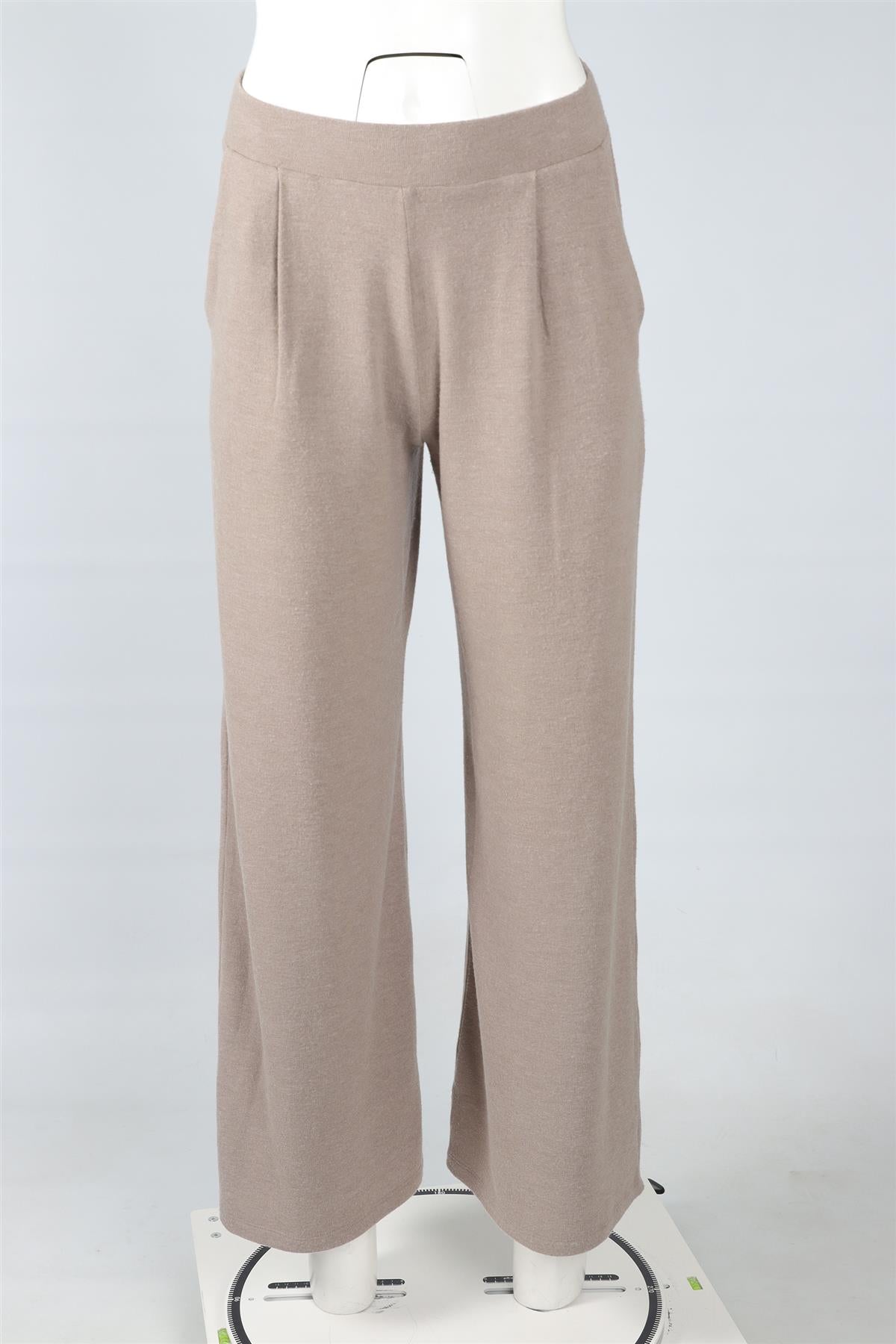 LESET STONE KNIT WIDE LEG PANTS SMALL