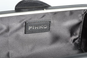 PINKO BLACK LEATHER CLUTCH