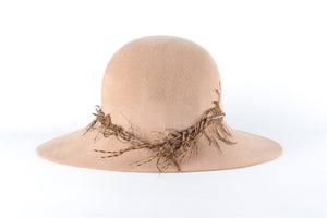 EUGENIA KIM BROWN RABBIT HAIR HAT ONE SIZE