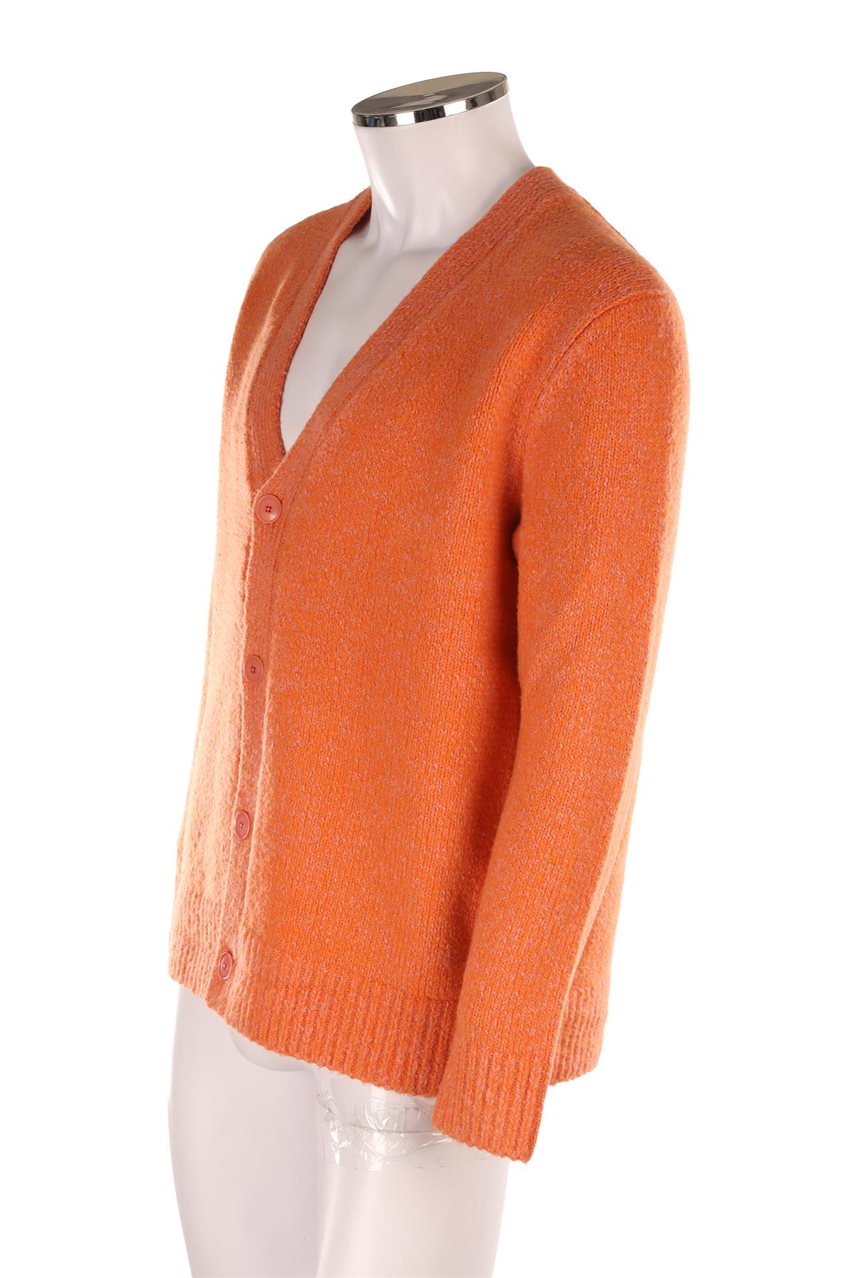 ACNE STUDIOS ORANGE MEN'S WOOL CARDIGAN XSMALL