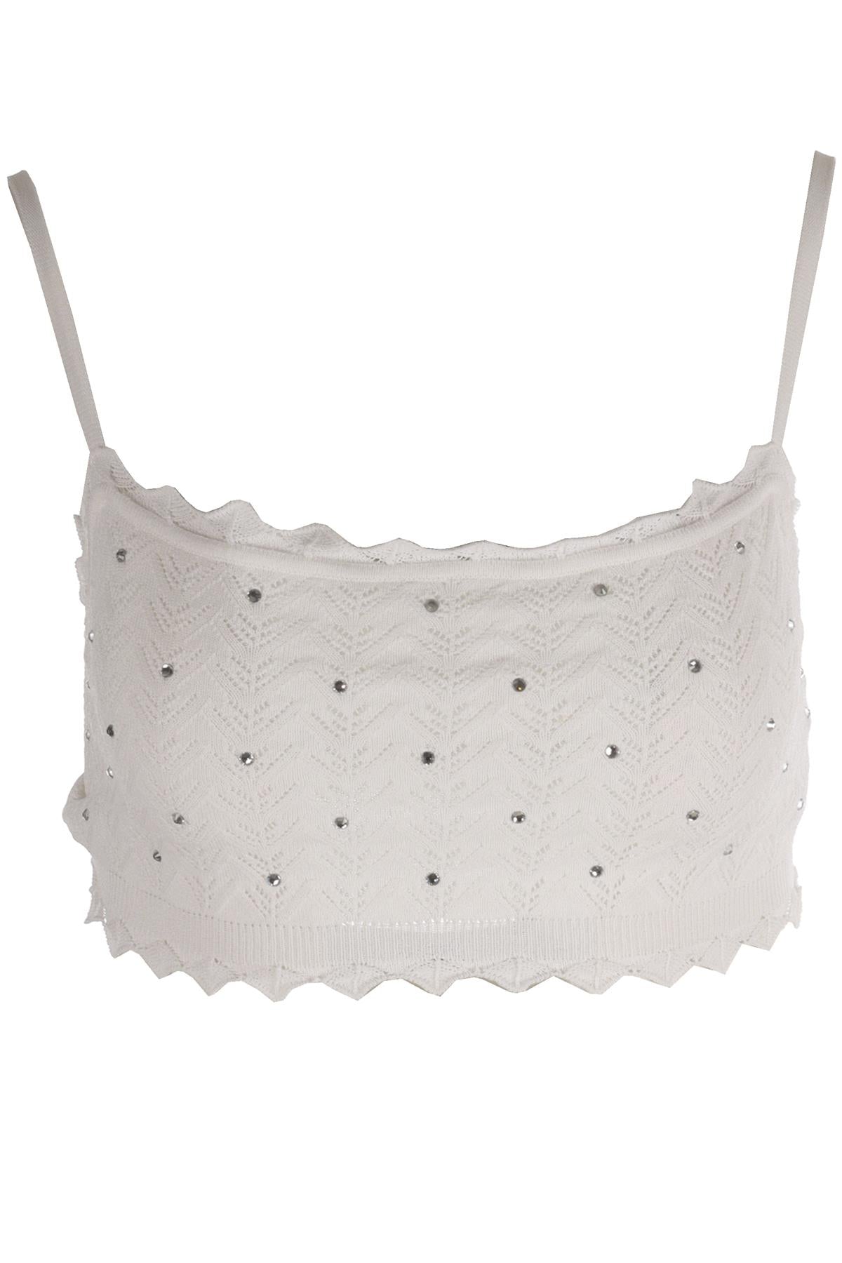 ALESSANDRA RICH CREAM KNIT TOP IT 42 UK 10