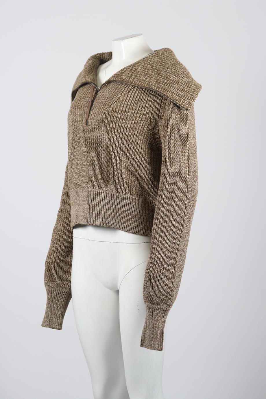 VARLEY RIBBED COTTON SWEATER SMALL