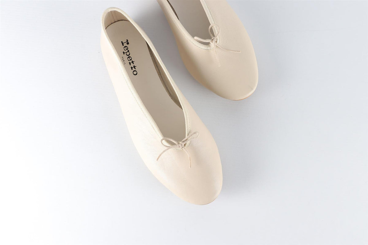 REPETTO CREAM LEATHER BALLET FLATS EU 38 UK 5 US 8