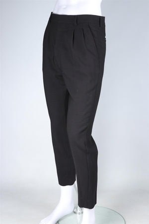 AMI PARIS BLACK MEN'S WOOL STRAIGHT LEG PANTS FR 36 UK/US W28