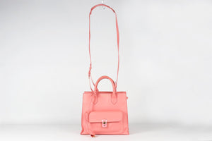 BALENCIAGA PINK PADLOCK ALL AFTERNOON LEATHER TOTE BAG