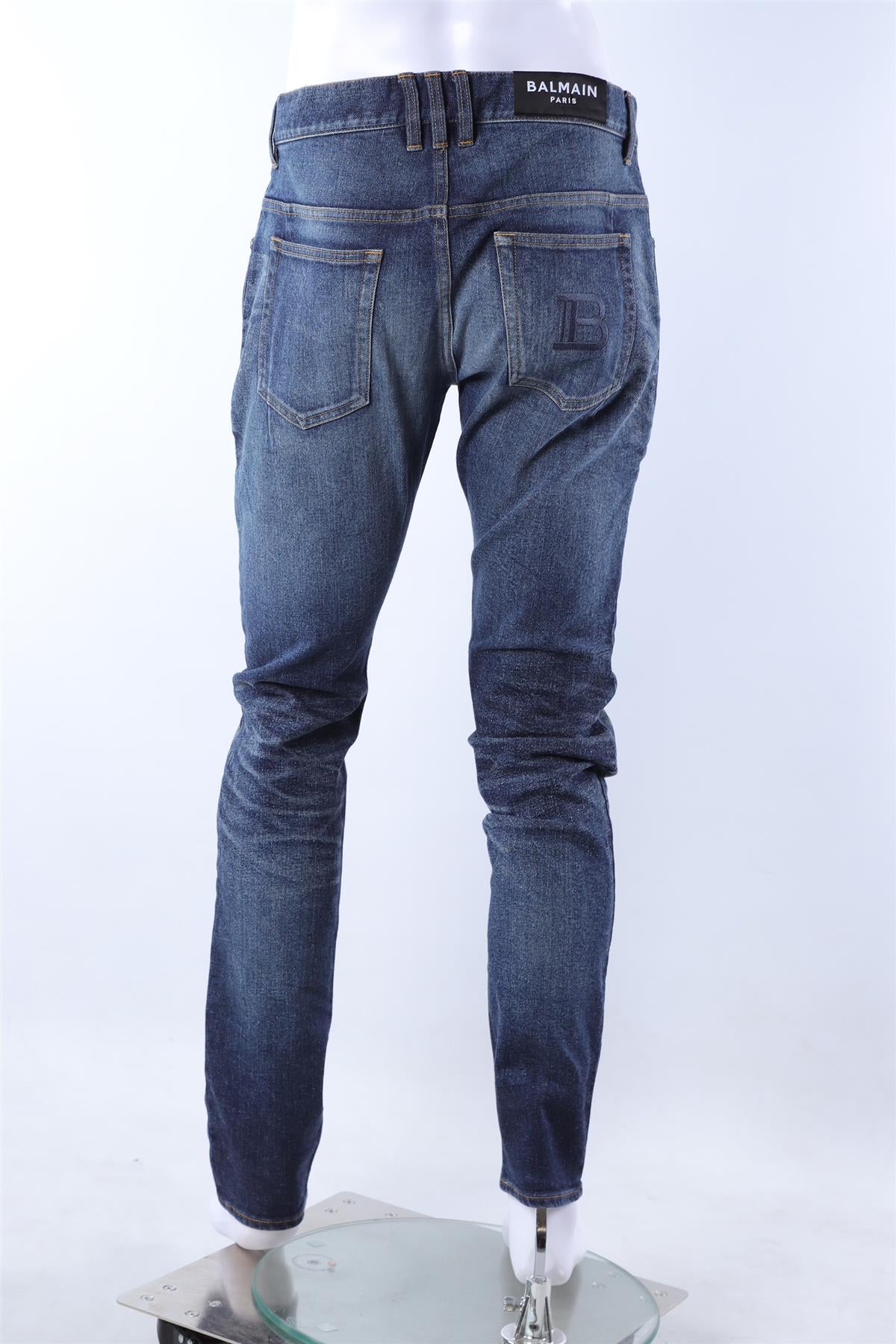 BALMAIN BLUE MEN'S SLIM FIT JEANS UK/US W35