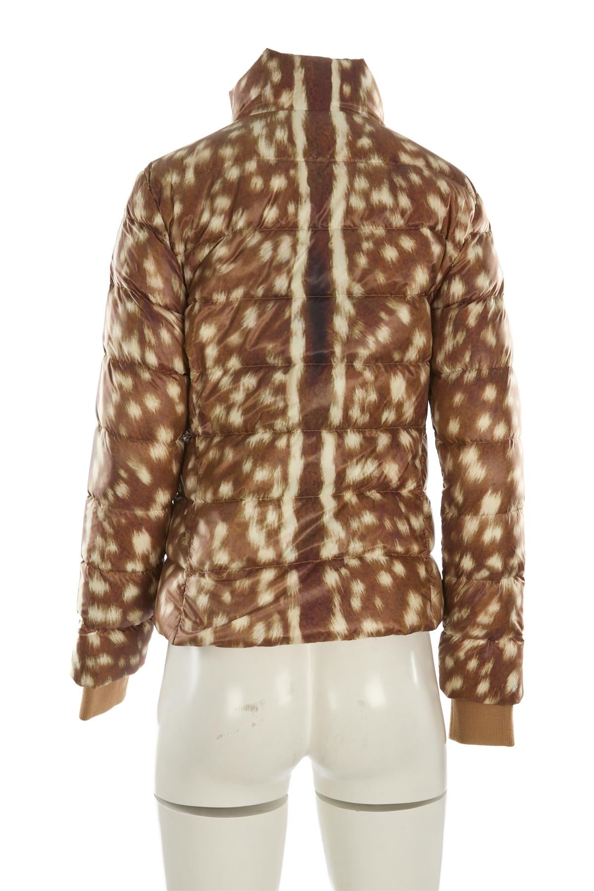 BURBERRY BROWN PADDED DOWN JACKET XSMALL
