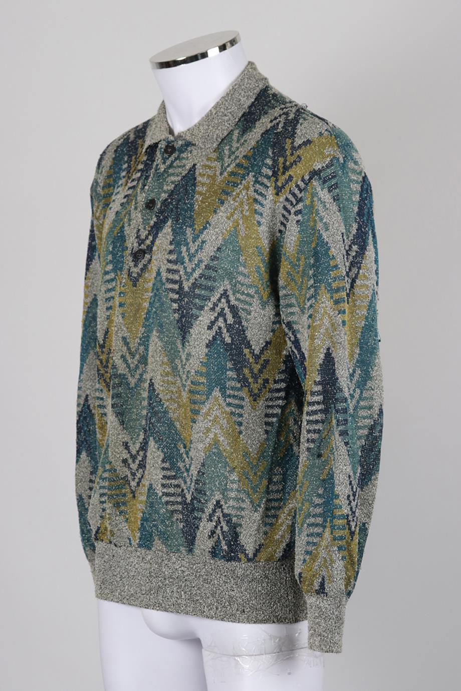 MISSONI MEN'S INTARSIA COTTON SWEATER IT 50 UK/US CHEST 40