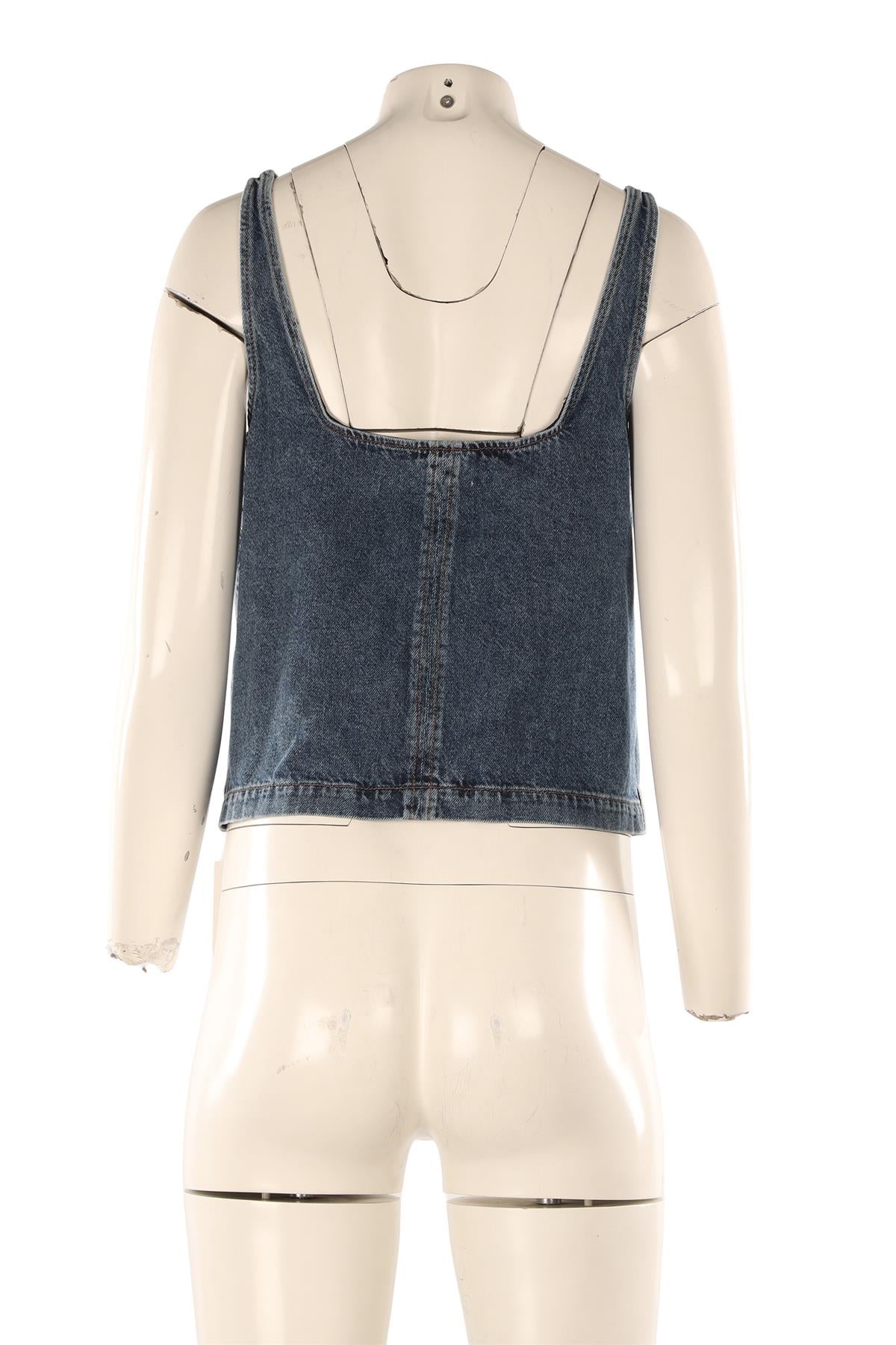 REFORMATION BLUE DENIM TOP SMALL