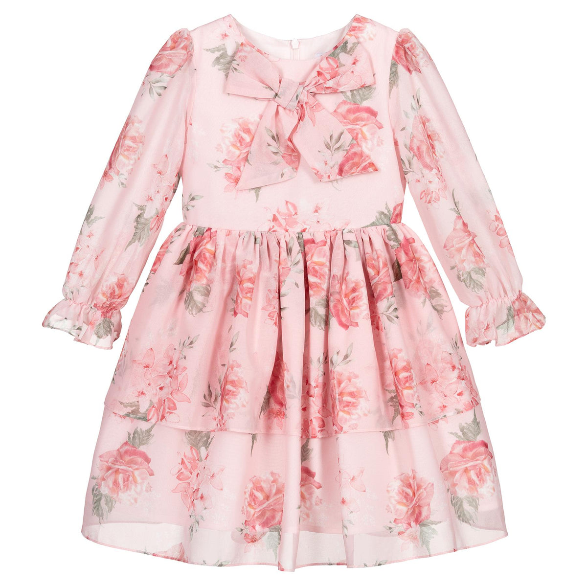 PATACHOU BABY GIRLS FLORAL CHIFFON DRESS 6 MONTHS