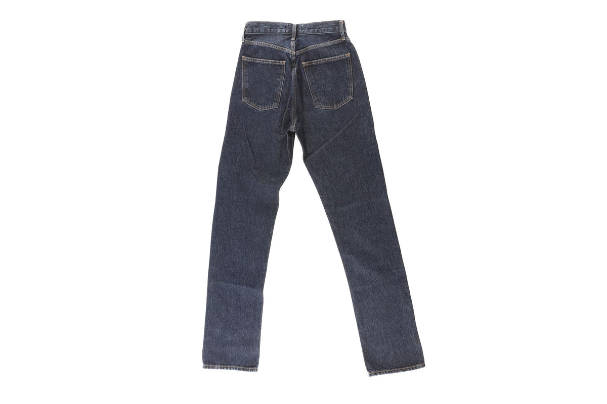 AGOLDE BLUE HIGH RISE STRAIGHT LEG JEANS W24 UK 6