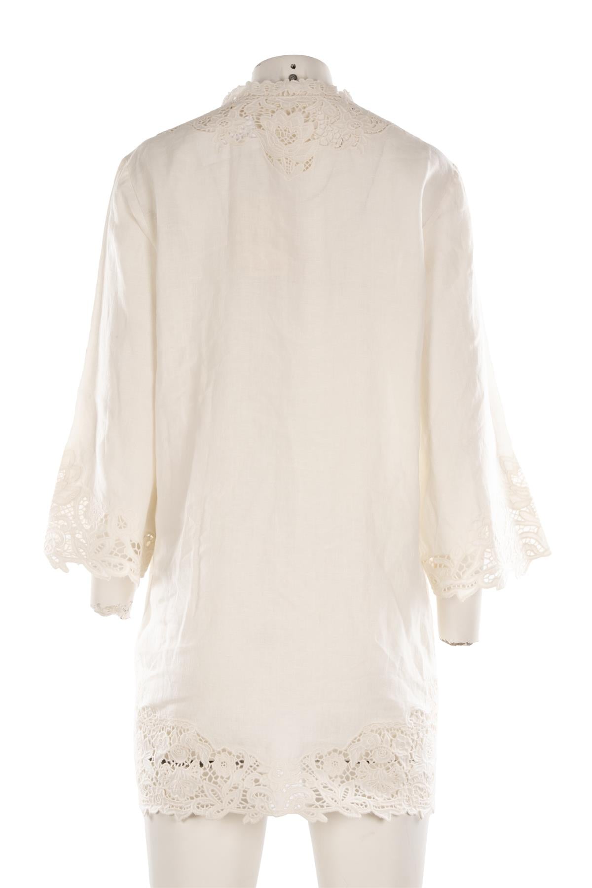 DOEN WHITE LINEN MINI DRESS LARGE