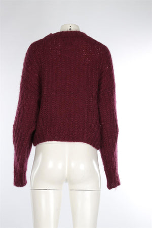ISABEL MARANT MAROON MOHAIR SWEATER FR 34 UK 6