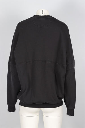 ANINE BING + REEBOK BLACK COTTON SWEATSHIRT XSMALL