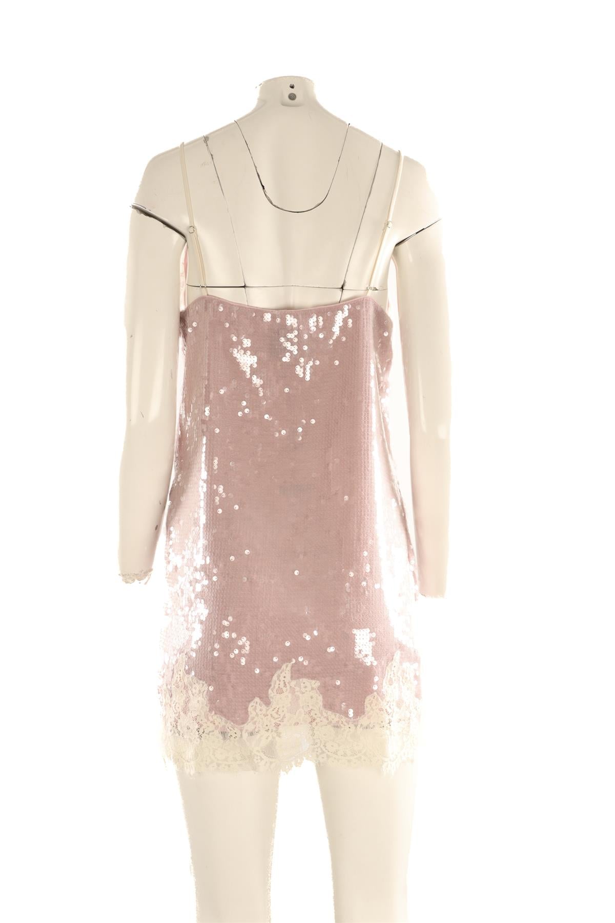 REFORMATION PINK SEQUIN MINI DRESS MEDIUM