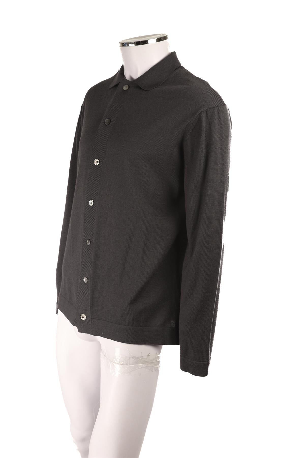 THOM SWEENEY GREY MEN'S WOOL CARDIGAN XLARGE