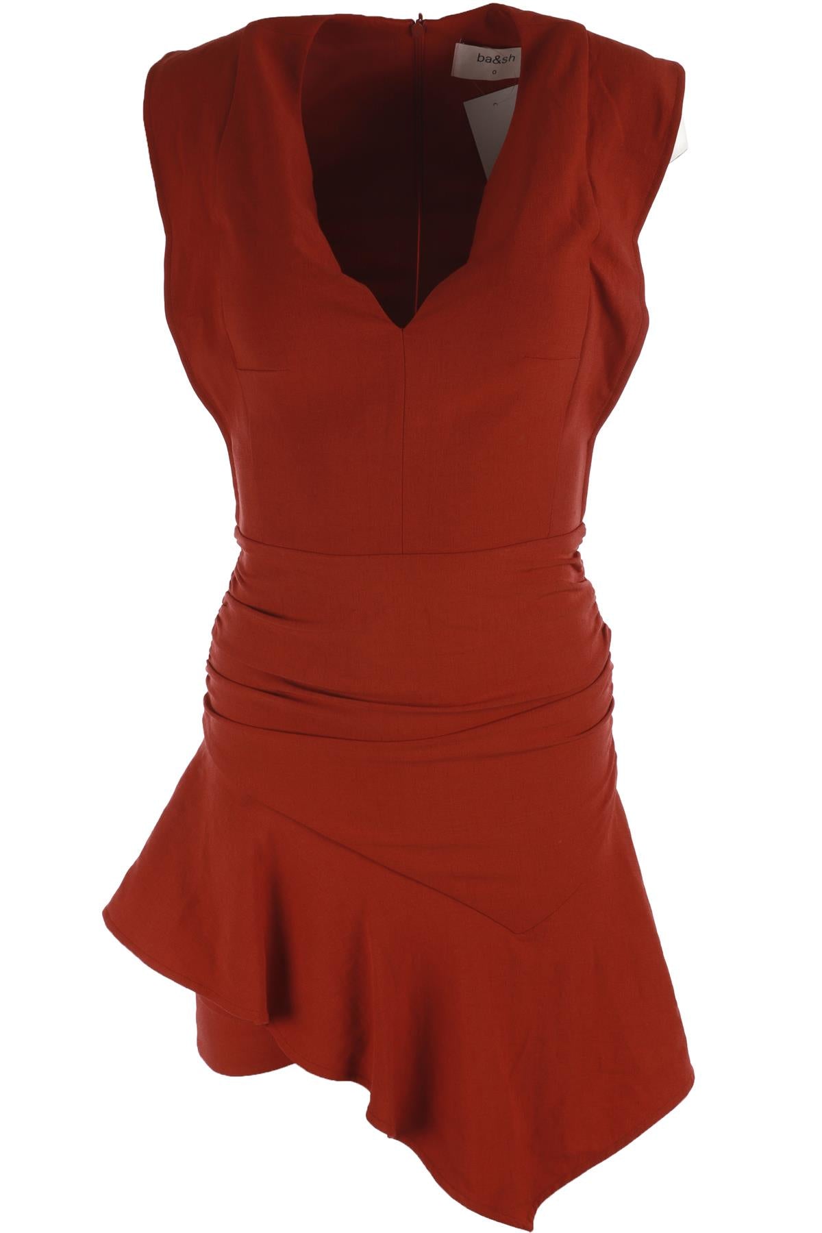 BA&SH ORANGE WOVEN MINI DRESS XSMALL