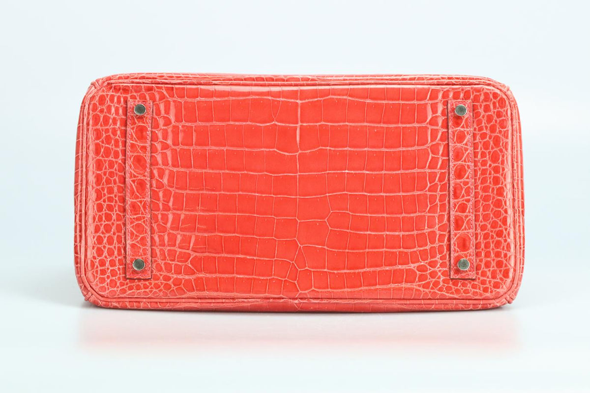 HERMÈS 2011 BIRKIN 35CM SHINY POROSUS CROCODILE LEATHER BAG