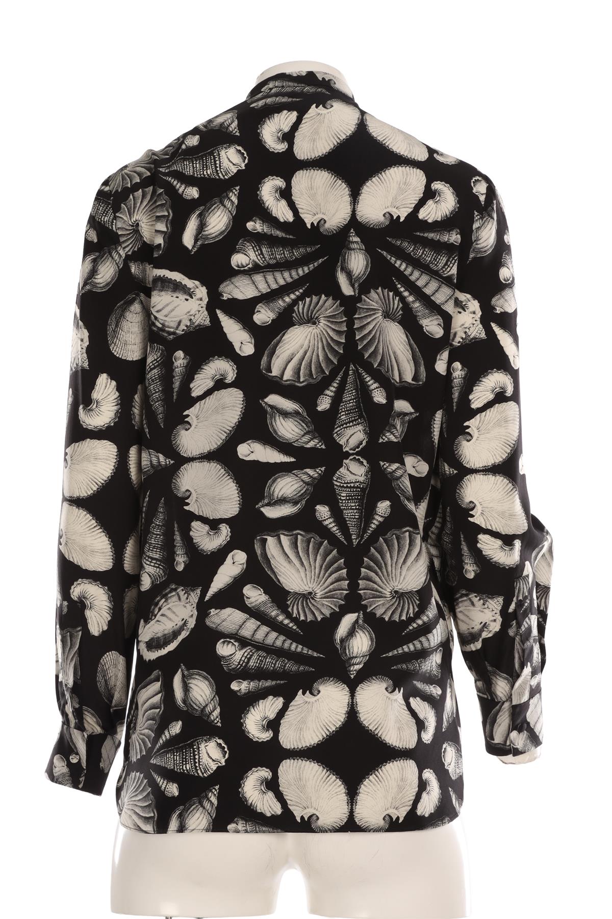 ALEXANDER MCQUEEN BLACK SILK SHIRT IT 40 UK 8
