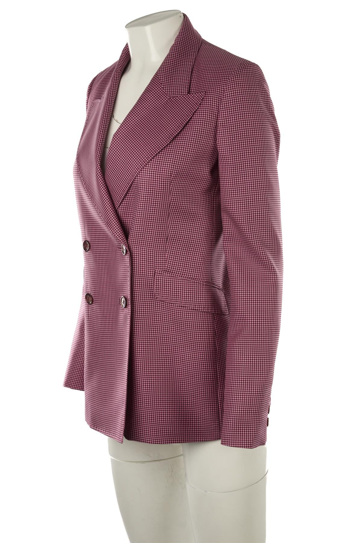 GABRIELA HEARST PURPLE WOOL BLAZER US 0 UK 4