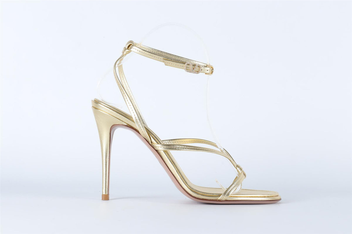 VALENTINO GARAVANI GOLD LEATHER SANDALS EU 38 UK 5 US 8