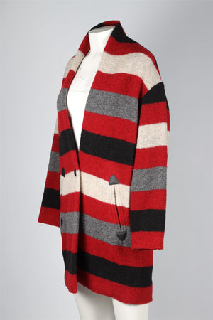 ISABEL MARANT ÉTOILE MULTI WOOL COAT FR 34 UK 6