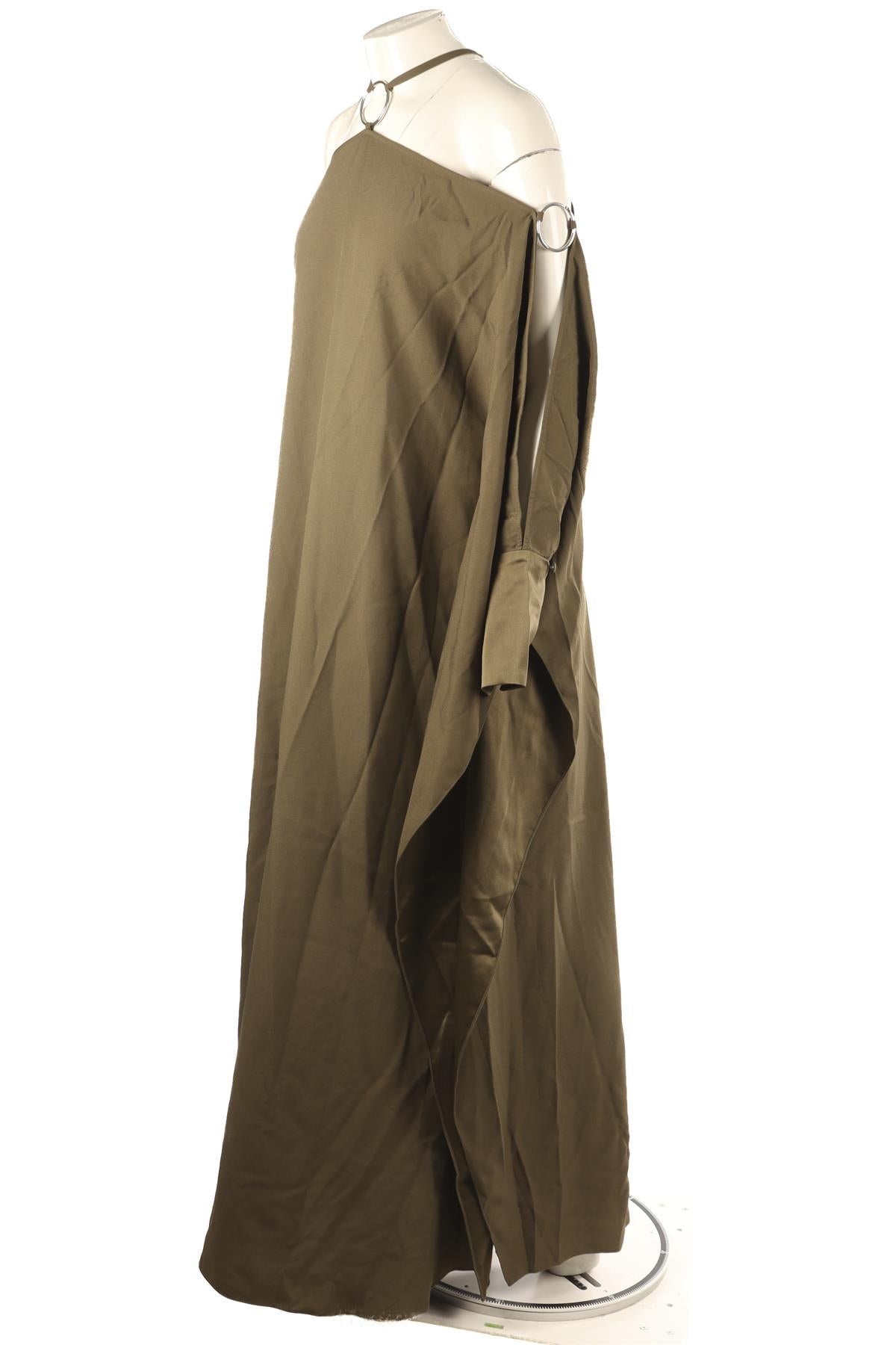 TALLER MARMO GREEN CREPE MAXI DRESS ONE SIZE