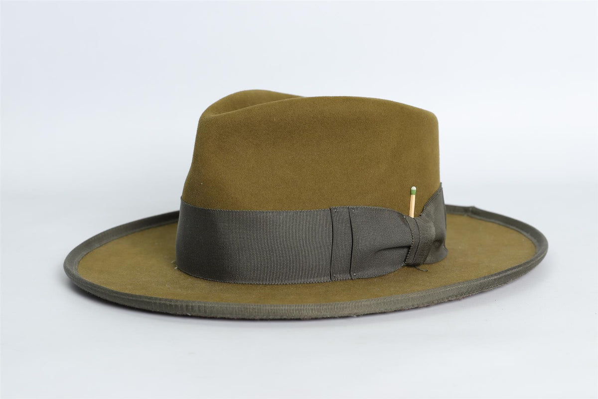 NICK FOUQUET GREEN FELT FEDORA 59 CM