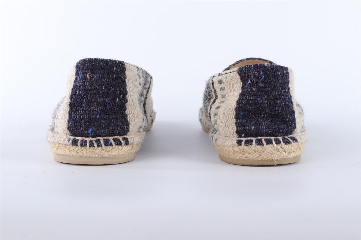 CHANEL NAVY MEN'S WOVEN ESPADRILLES EU 43 UK 9 US 10