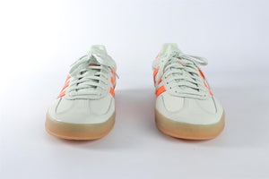 ADIDAS GREEN MEN'S GAZELLE LINEN GREEN SOLAR ORANGE SNEAKERS EU 42 UK 8 US 9.5