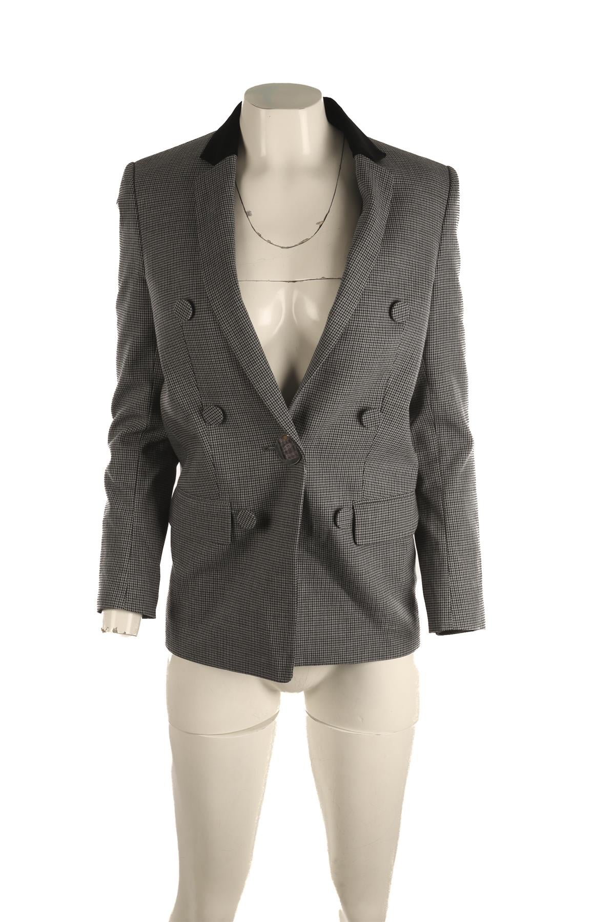 ALEXANDER WANG GREY WOOL BLAZER US 0 UK 4