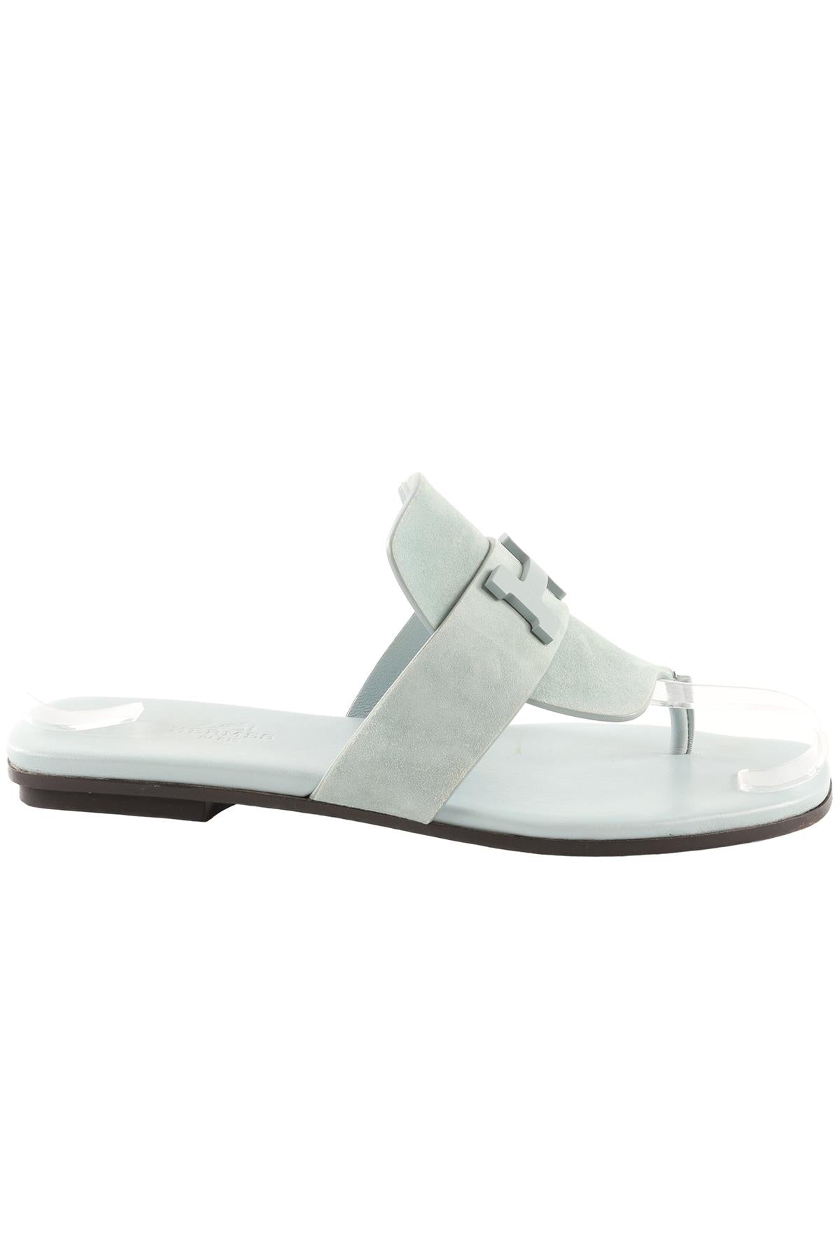 HERMÈS BLUE GALERIE SUEDE SANDALS EU 36 UK 3 US 6